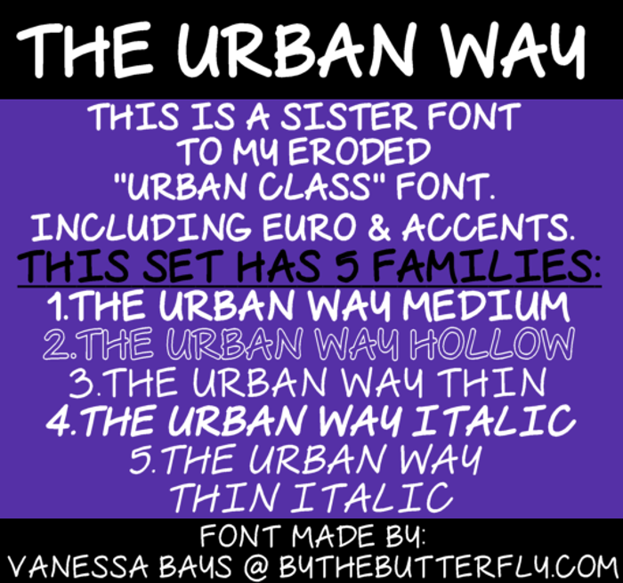 The Urban Way Font poster