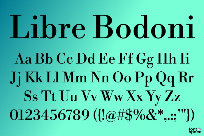 Libre Bodoni Font poster