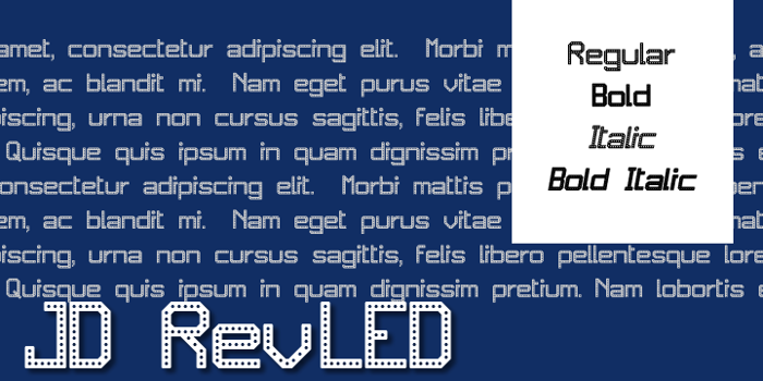 JD RevLED Font poster