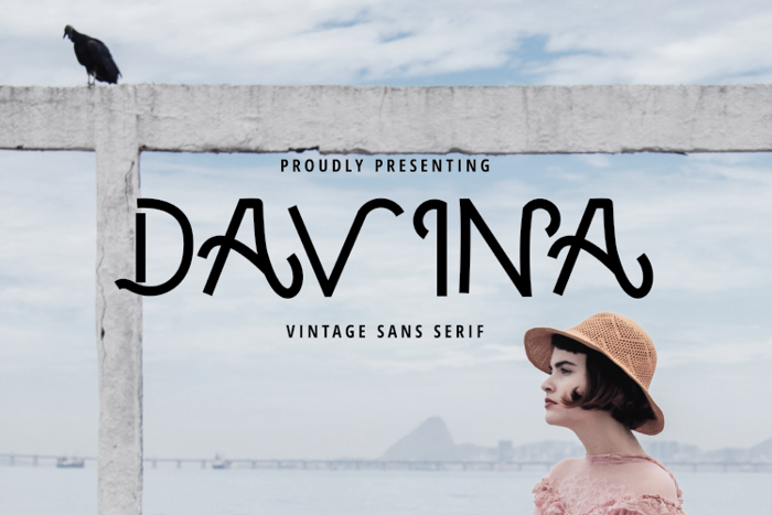 Davina Vintage Font poster
