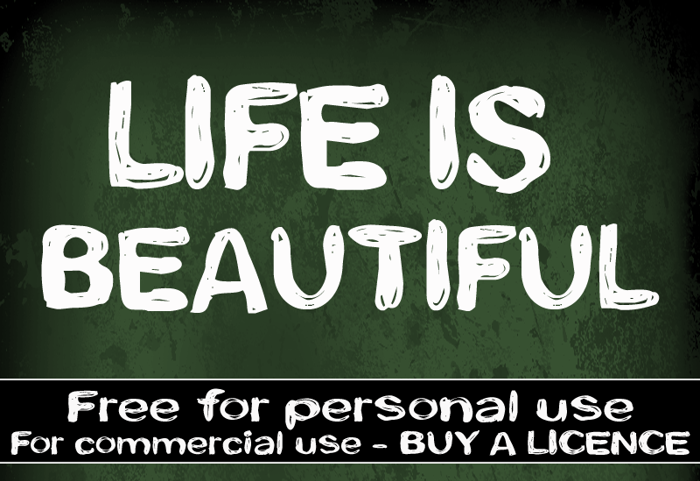 CF Life is beautiful Font poster