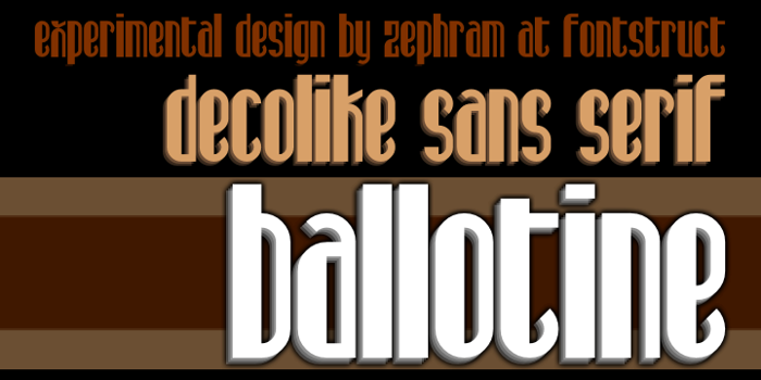 Ballotine Font poster