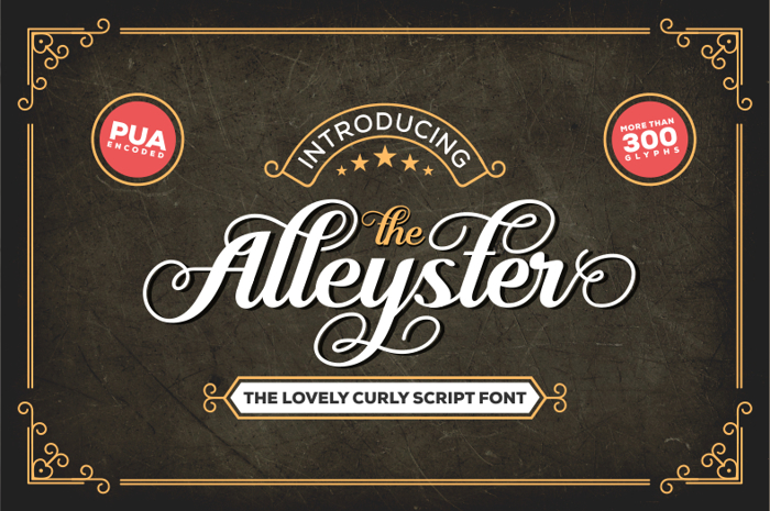 Alleyster Font poster