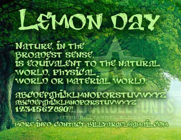 LEMON DAY Font poster