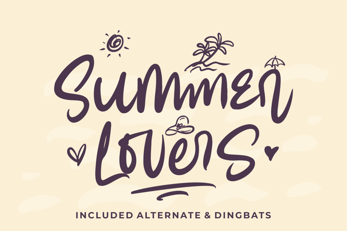 Summer Lovers Font poster