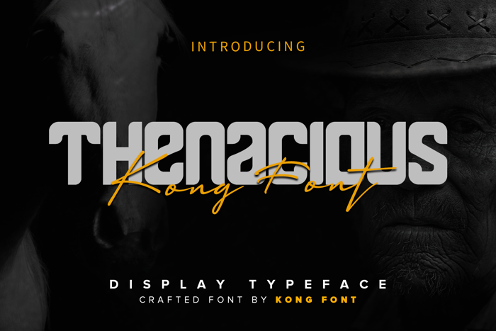 Thenacious Font poster