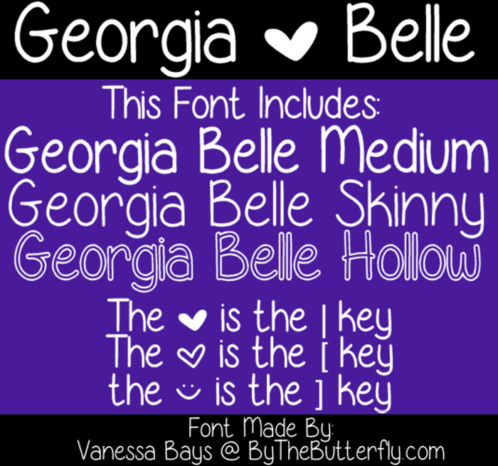 Georgia Belle Font poster