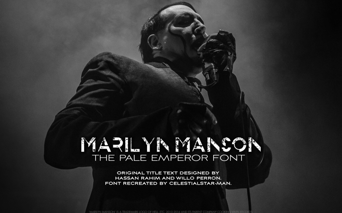 THE PALE EMPEROR Font poster