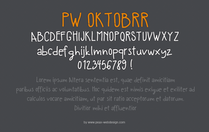 PW Oktobrr Font poster