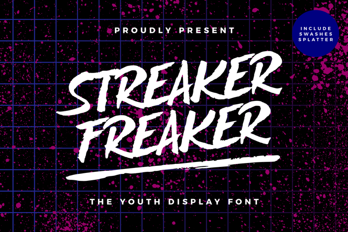 Streaker Freaker Font poster