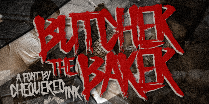 Butcher the Baker Font poster