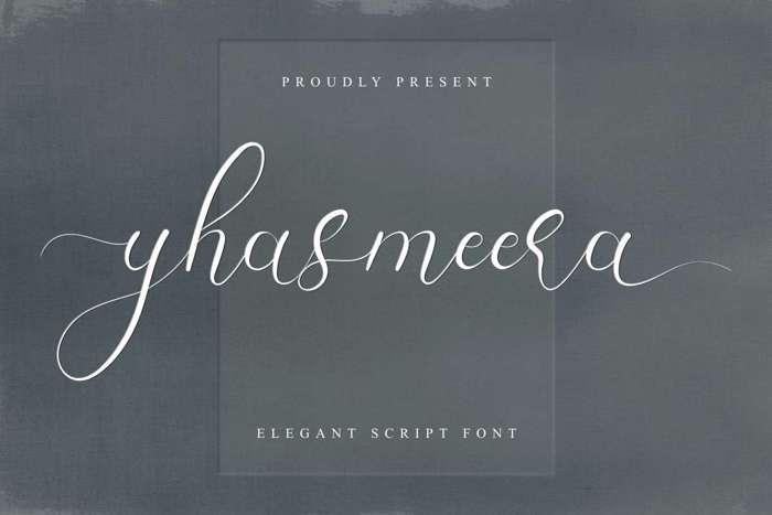 Yhasmeera Font poster