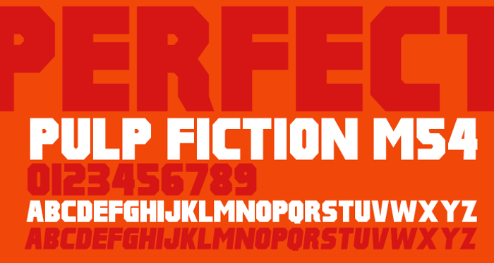 Pulp Fiction M54 Font poster