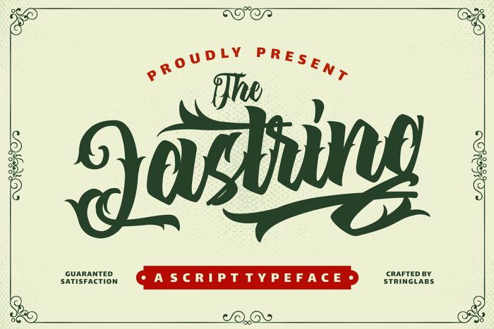 The Lastring Font poster