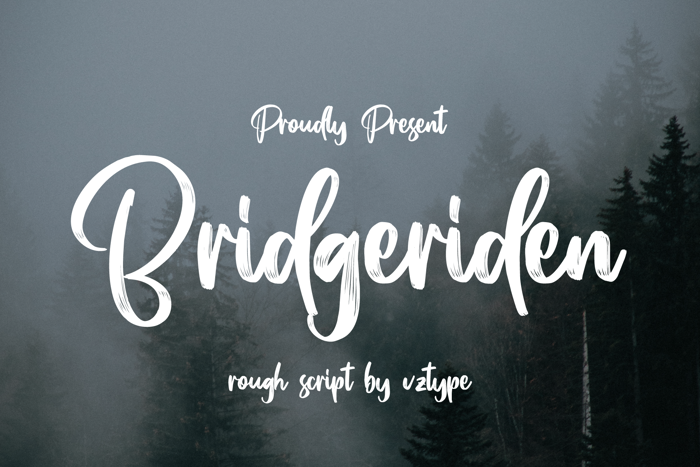 Bridgeriden Font poster