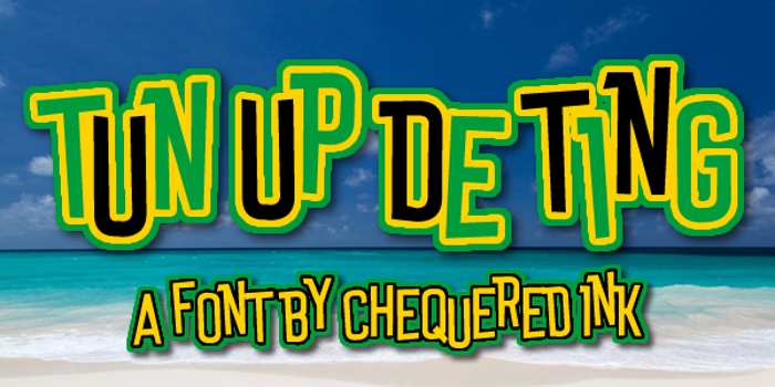 Tun Up De Ting Font poster