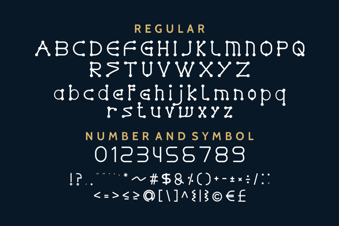 GLADWIN Font poster