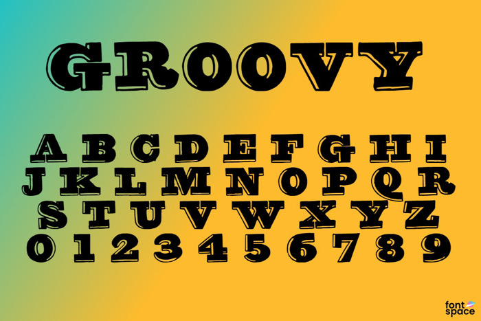Groovy Font poster