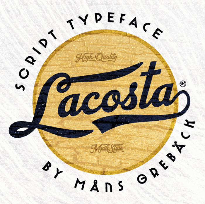 Lacosta Font poster