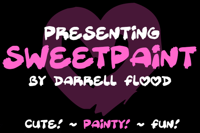 Sweetpaint Font poster