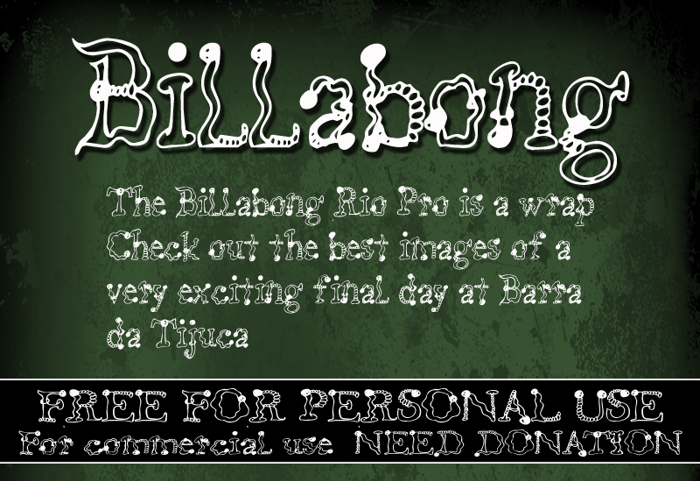 CF Billabong Font poster