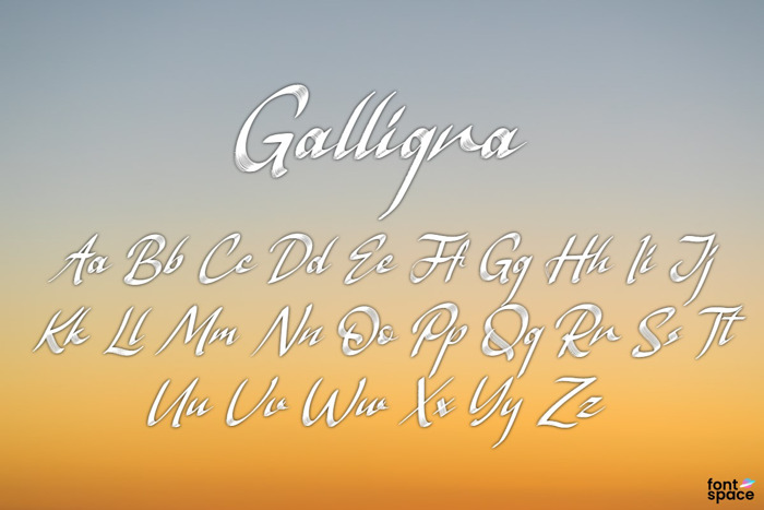 Galligra Font poster