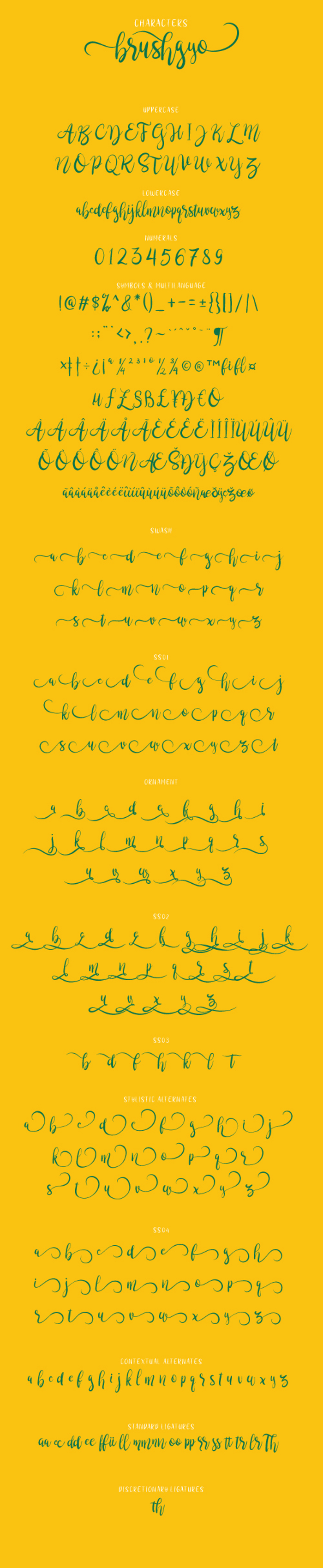 brushgyo Font poster