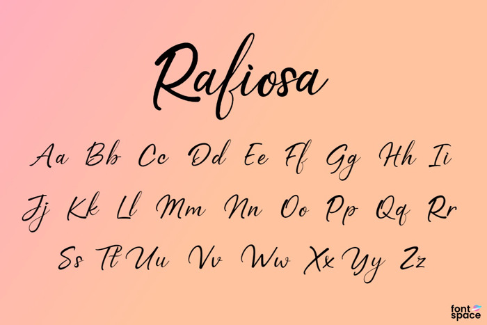 Rafiosa Font poster
