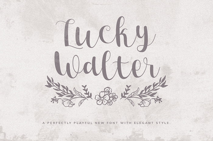Lucky Walter Font poster