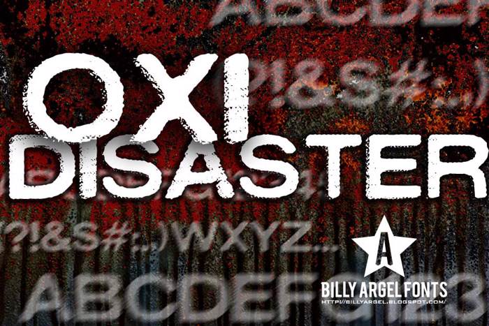 OXIDISASTER Font poster