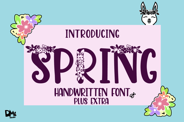 Spring Font poster