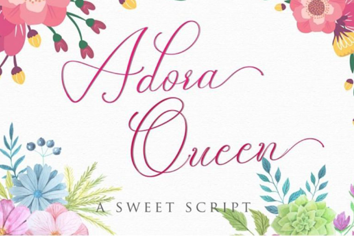 Adora Queen Font poster