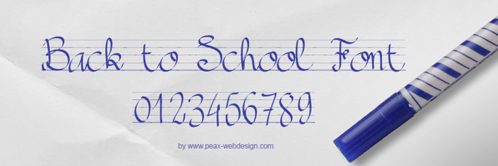 PWBacktoSchool Font poster