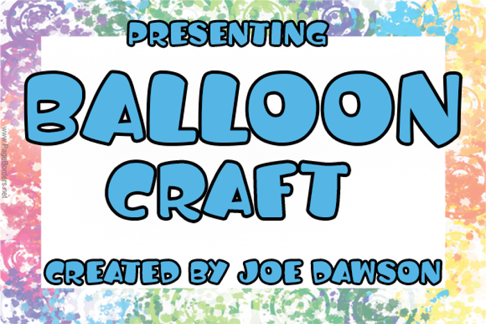 Balloon Craft Font poster
