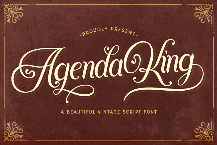 Agenda King Font poster