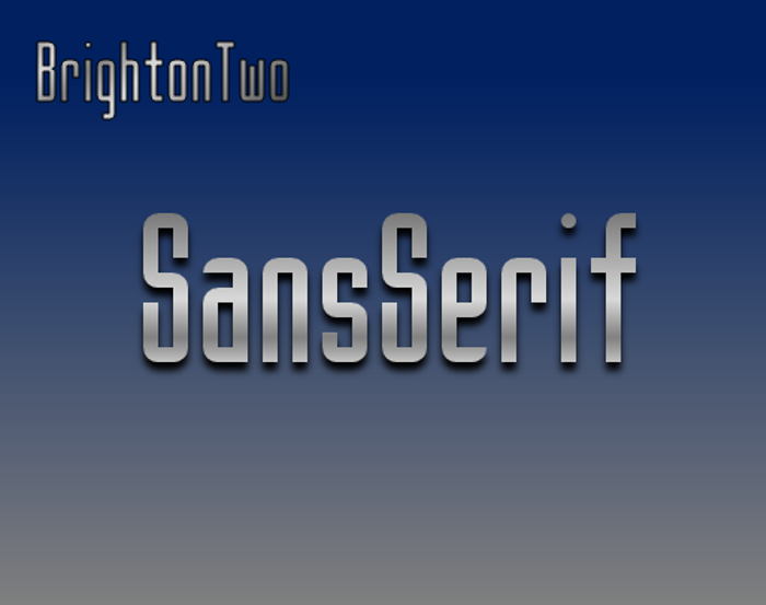 BrightonTwo Sans NBP poster