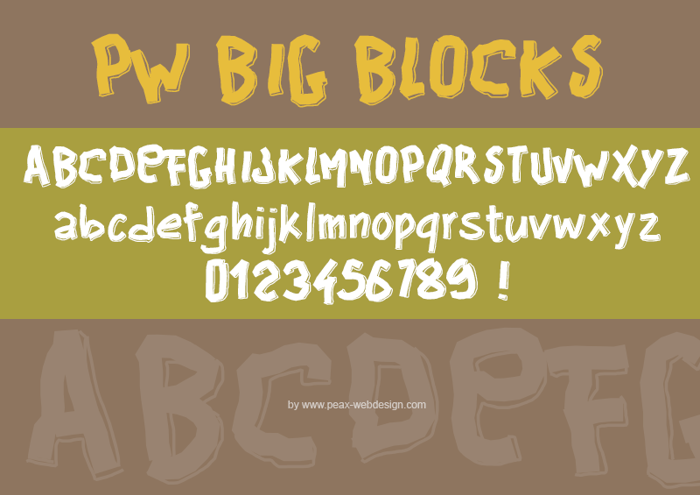 PWBigblocks Font poster
