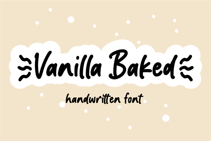Vanilla Baked Font poster