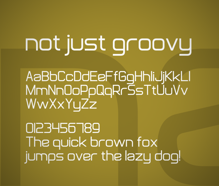 Not Just Groovy Font poster