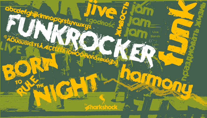 Funkrocker Font poster