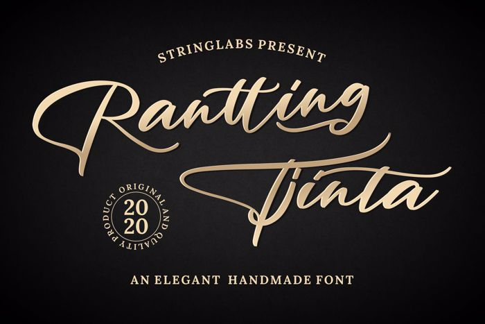 Rantting Tjinta Font poster