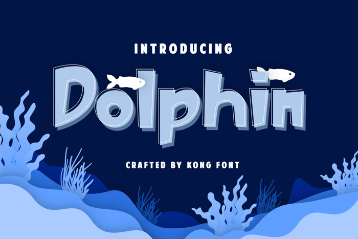 Dolphin Font poster