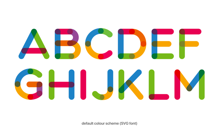 Multicolore Pro Font poster