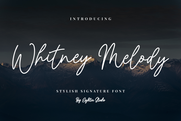 Whitney Melody Font poster