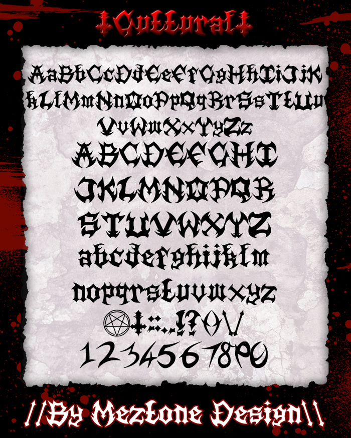 Guttural Font poster