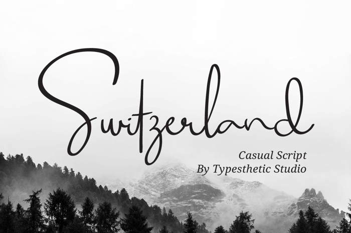Switzerland Font poster