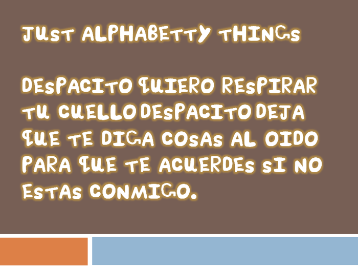 Just Alphabetty Thing! Font poster