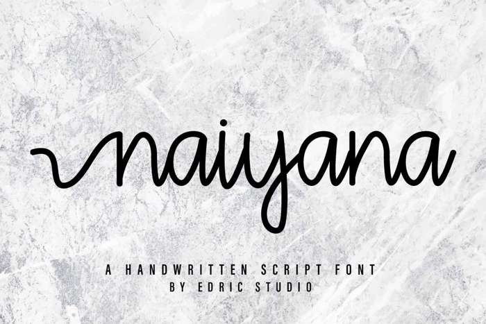Naiyana Font poster