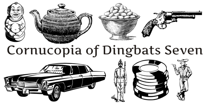 Cornucopia of Dingbats Seven Font poster