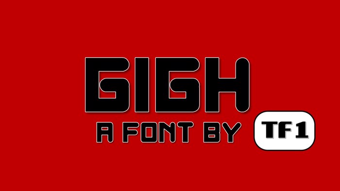 Gigh Font poster